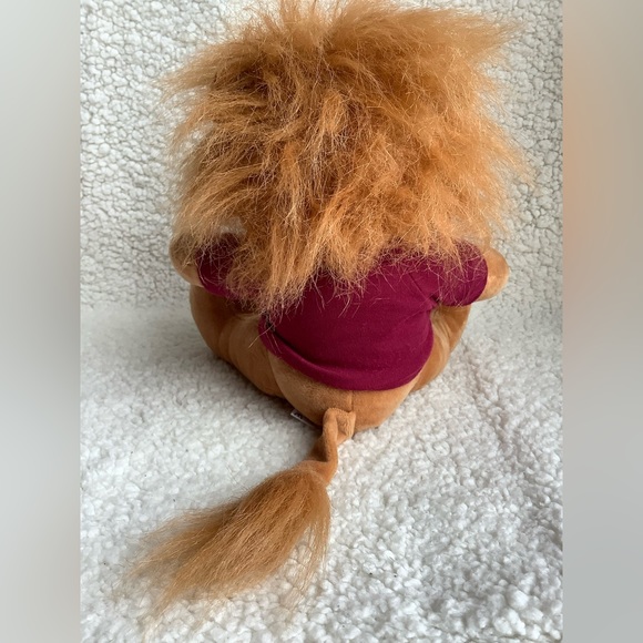 Steven Smith Lion Plush Burgundy Shirt Embroidered Eyes Stuffed Animal Toy - Picture 5 of 6